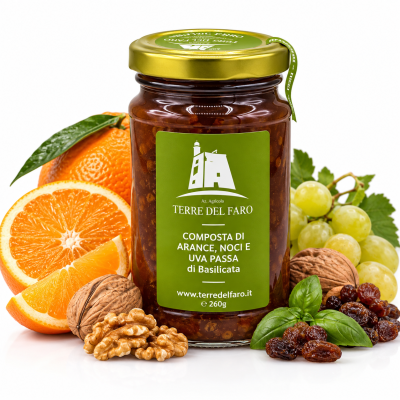 Marmellata di Arance, noci e uva passa